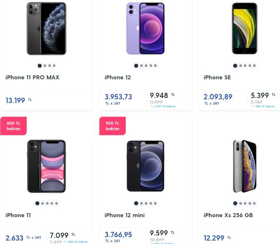 Примерные цены на iPhone в Турции